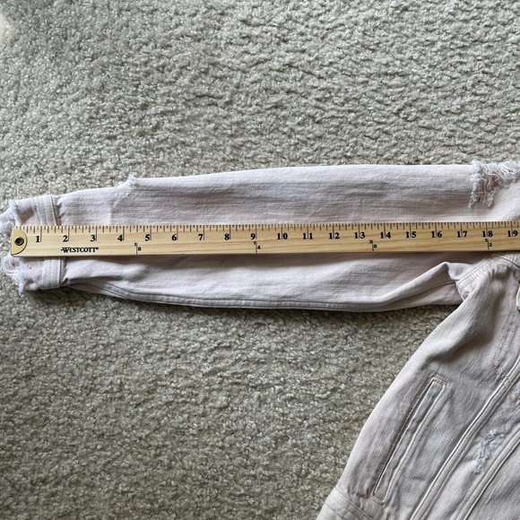 American Eagle Outfitters women's jacket pink distressed  size s - Picture 6 of 14